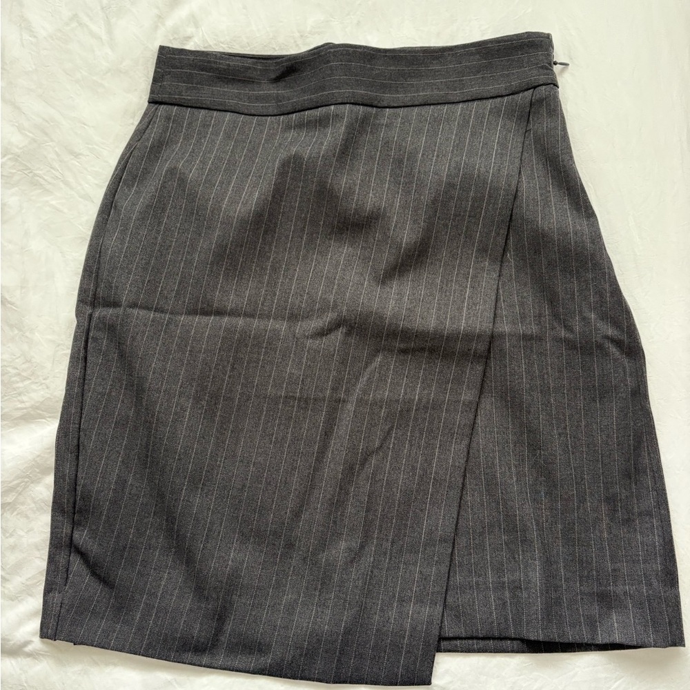 RW&CO. Charcoal Pinstripe Pencil Skirt